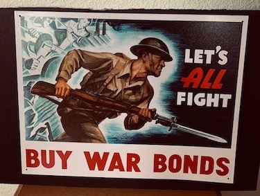 War World II GI Metal Sign