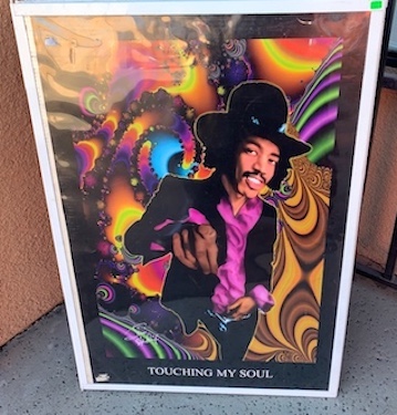Jimi Hendrix Touching My Soul Psychedelic Poster
