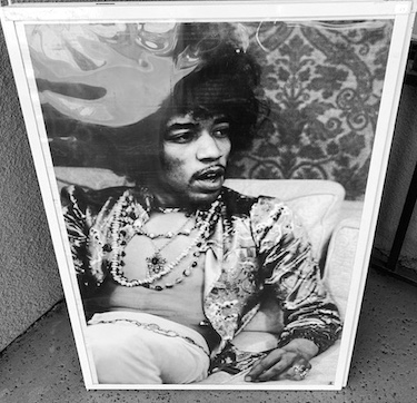 Jimi Hendrix Hollywood B&W Poster