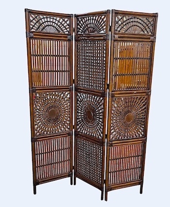 80s Bamboo and Rattan Screen