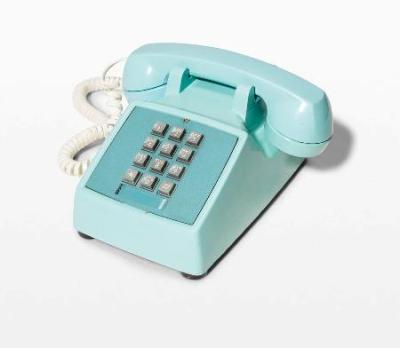 Blue Push Telephone