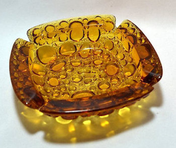 blenko pebbles honey Ashtray