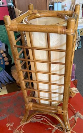 Asian Bamboo and Rce Paper Lamp