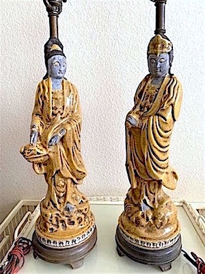 vintage table lamp asian