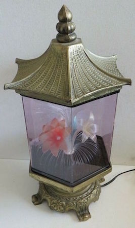 vintage lamp asian pagoda fiber optic