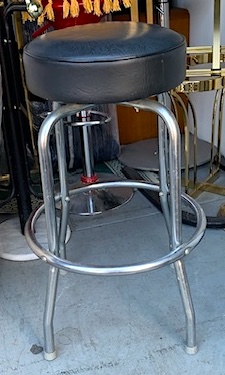 Black Chrome Bar Stool