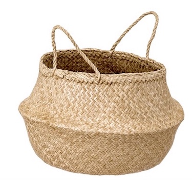 Natural Seagrass, Side Handles Basket