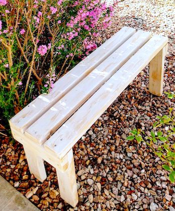 Distressed Rustic Bench