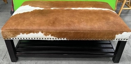 Vintage Wood Park Bench with Ornate Cast Iron Sides