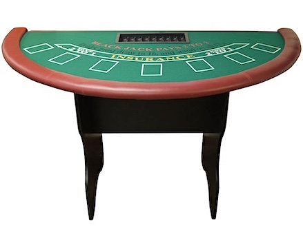 Blackjack Table with Folding Legs