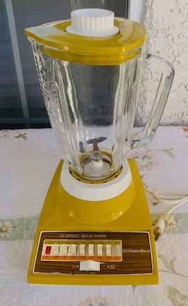 1970s Mustard Yellow Blender Galaxie Dual Range 14 Speeds
