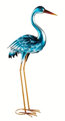 Metal Turquoise Blue Heron