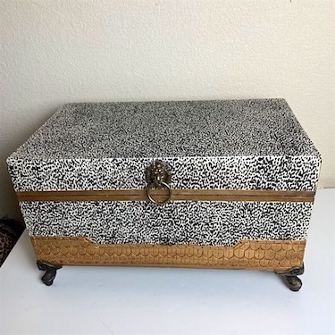 Gold and Black Speckles Decorative Storage Box