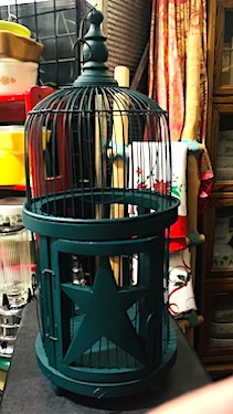 Rounded Forest Green Birdcage