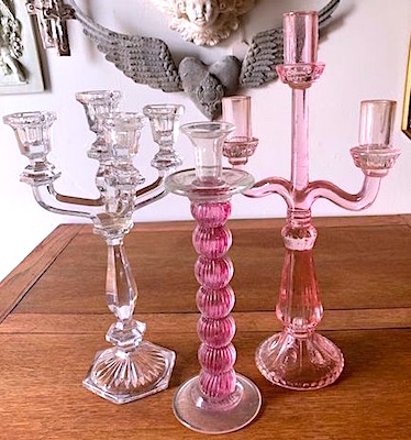 Assorted Glass Candelabra