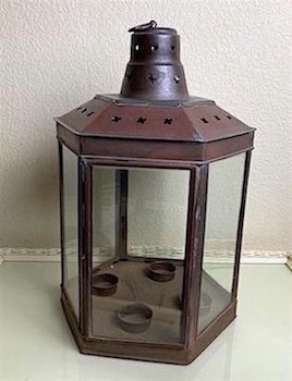 Rustic Metal 4 Candle Lantern