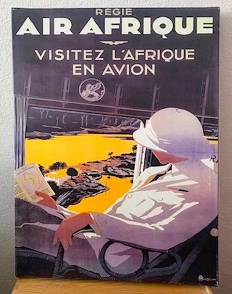 Air Afrique Vintage Canvas Advertisement