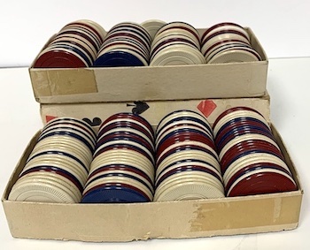 Vintage Casino Chips Boxed