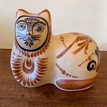 Vintage Tonala Cat Statue 