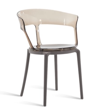 Modern Acrylic Sleek Wingback Chair
