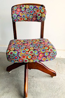 Mid Century Style Bent Plywood Swivel Desk Armchair