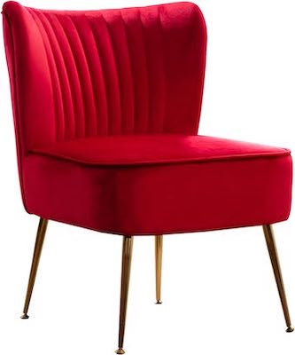 Retro MCM Style Orange Fabric Arm Chair