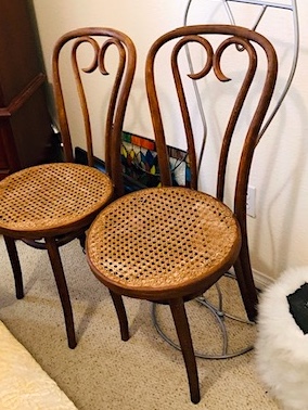 Vintage Bentwood Thonet Cane Seat Chairs