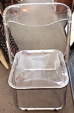 1960s Vintage Folding Lucite & Chrome Chairs