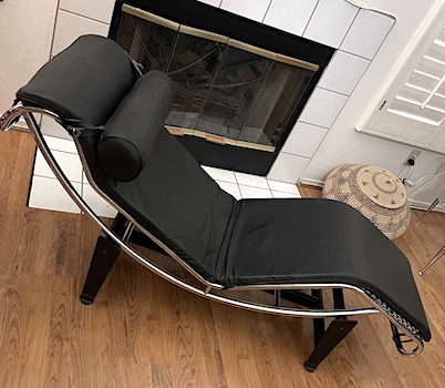 Vintage 1970's Le Corbusier LC4 Style Chaise Lounge