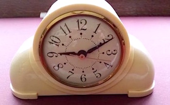 Art Deco Bakelite Electrical Fireplace Clock