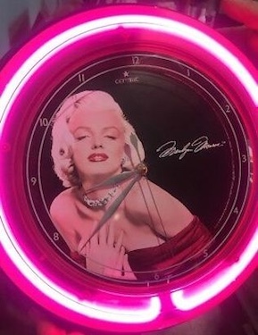 Marilyn Pink Neon Wall Clock