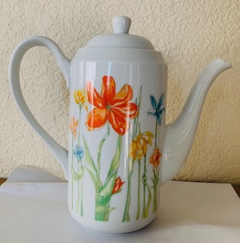 Vintage Tivoli Poppy Pattern Teapot
