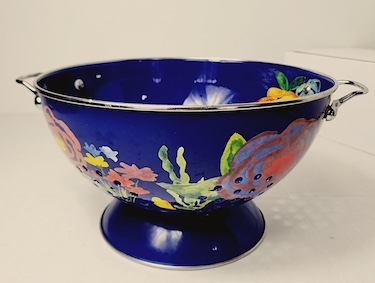 Large Cobalt Blue Colander