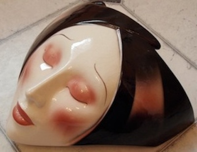Art Deco style wall mask, wall sconce