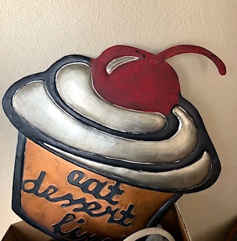 Cup Cake Metal Sign