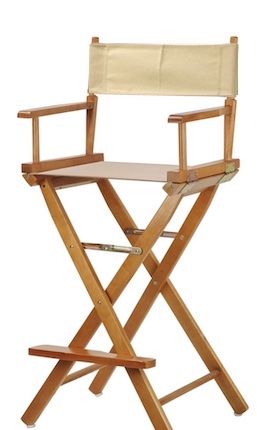 black on Natural Tall directors Chair