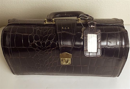 Vintage Doctors Bag with lock and Keys 