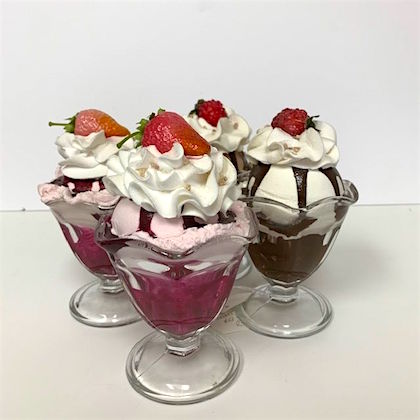 Assorted Faux Ice Cream Sundae