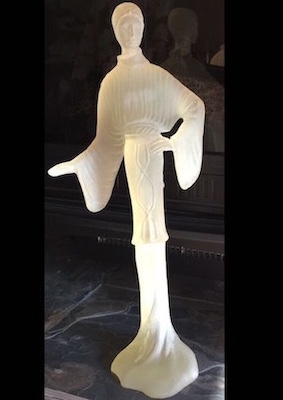 Vintage Lucite Acrylic Elegant Woman Statue