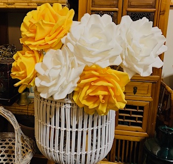 Tulips In a Basket Centerpiece 