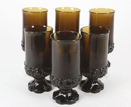 Vintage 1970s Franciscan Madeira Water Goblets 