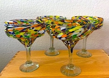 Handblown Margarita Glasses
