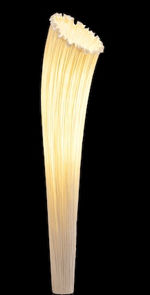 Vintage 1990s Horn Silk Floor Lamp