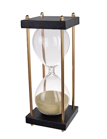 Hour Glass Black and Gold