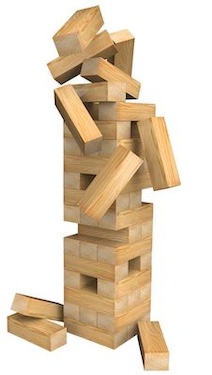 Wood Tumbling Even Tower