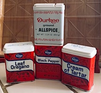 Vintage Kroger Grocery Store Spice Tins Supermarket