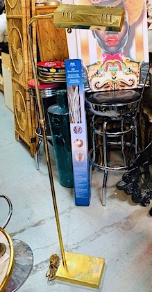 German Brass Vintage Pharmacy Floor Lamp