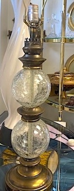 Ceramic blue Saucer Swag Lamp