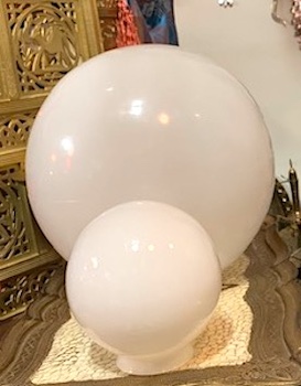 Round White Glass Lamp Shades