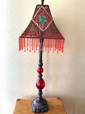 Burlesque Red Lingerie Lamp
